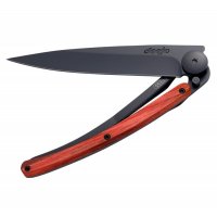 Nůž deejo Black, wood color red beech, 37g, 1GB006 - Nůž DEEJO - téměř umělecké dílo. Ultralehký skládací nožík s propracovaným designem a možností gravírování.