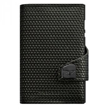 Peněženka TRU VIRTU Click & Slide Diagonal Carbon Black - Exklusivní peněženka jako součást image i praktický pomocník. Gravírujeme přesným vláknovým laserem. Zboží skladem, expedice do 24h.