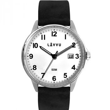 Hodinky LAVVU GÖTEBORG White, pánské - Špičkové pánské náramkové hodinky. Gravírujeme podle vašeho zadání! Přesně, rychle, kvalitně. Zboží skladem, expedice do 24h.