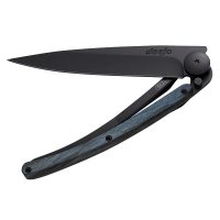 Nůž deejo Black, wood color blue beech, 37g, 1GB007 - Nůž DEEJO - téměř umělecké dílo. Ultralehký skládací nožík s propracovaným designem. Gravírujeme přesně a rychle, nože skladem, expedice do 24h.    