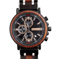 Hodinky TIMEGENT Elysium Dark, dřevěné, pánské - Náramkové hodinky s luxusním dřevěným řemínkem a možností gravírovaného věnování. Skvělý dárek! Skladem, expedice do 24h.
