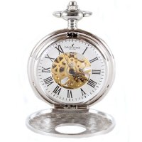 Kapesní otvírací hodinky Mechanic, David Aster, stříbrné - Kapesní hodinky z doby, kdy se ještě nespěchalo. Skladem, expedice do 24h.