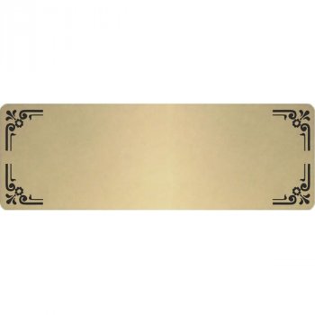 Štítek PRAHA 95x35, dekor 016, k nalepení, fazeta - Dekorovaná jmenovka na dveře s možností dotvoření dle vlastního návrhu. Skladem. expedice 1-2 dny.