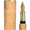 Plnicí pero Wood Factory Camphor Gold - Luxusní ručně vyráběné dřevěné pero s gravírovanými iniciálami majitele. Skladem, expedice 1-2 dny.