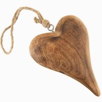 Srdce dřevěné 11x15 cm, závěsné, mango - Dřevěné srdce s možností vlastního gravírování. Skladem, expedice do 48h vč. gravírování. 