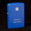 Zippo 229 Royal Blue Matte s  popisem dle zadání zákazníka - s věnováním