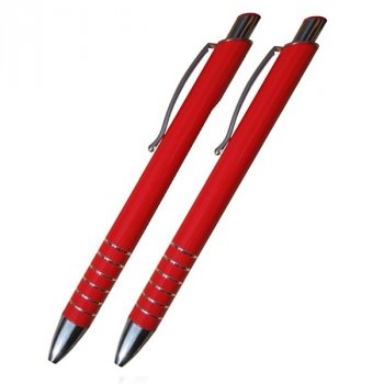 Kuličkové pero + mikrotužka, červené - S ghravírováním