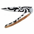 Nůž deejo 1CB020 Tattoo Tribal Juniper wood, 37g - s gravírováním