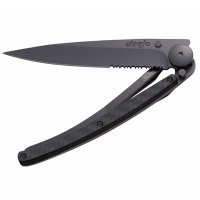 Nůž deejo Black, carbon, 37g, ONE HAND, 1GC500 - s gravírováním