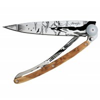 Nůž deejo Tatto, Climbing, juniper wood, 37g, 1CB031 - s gravírováním